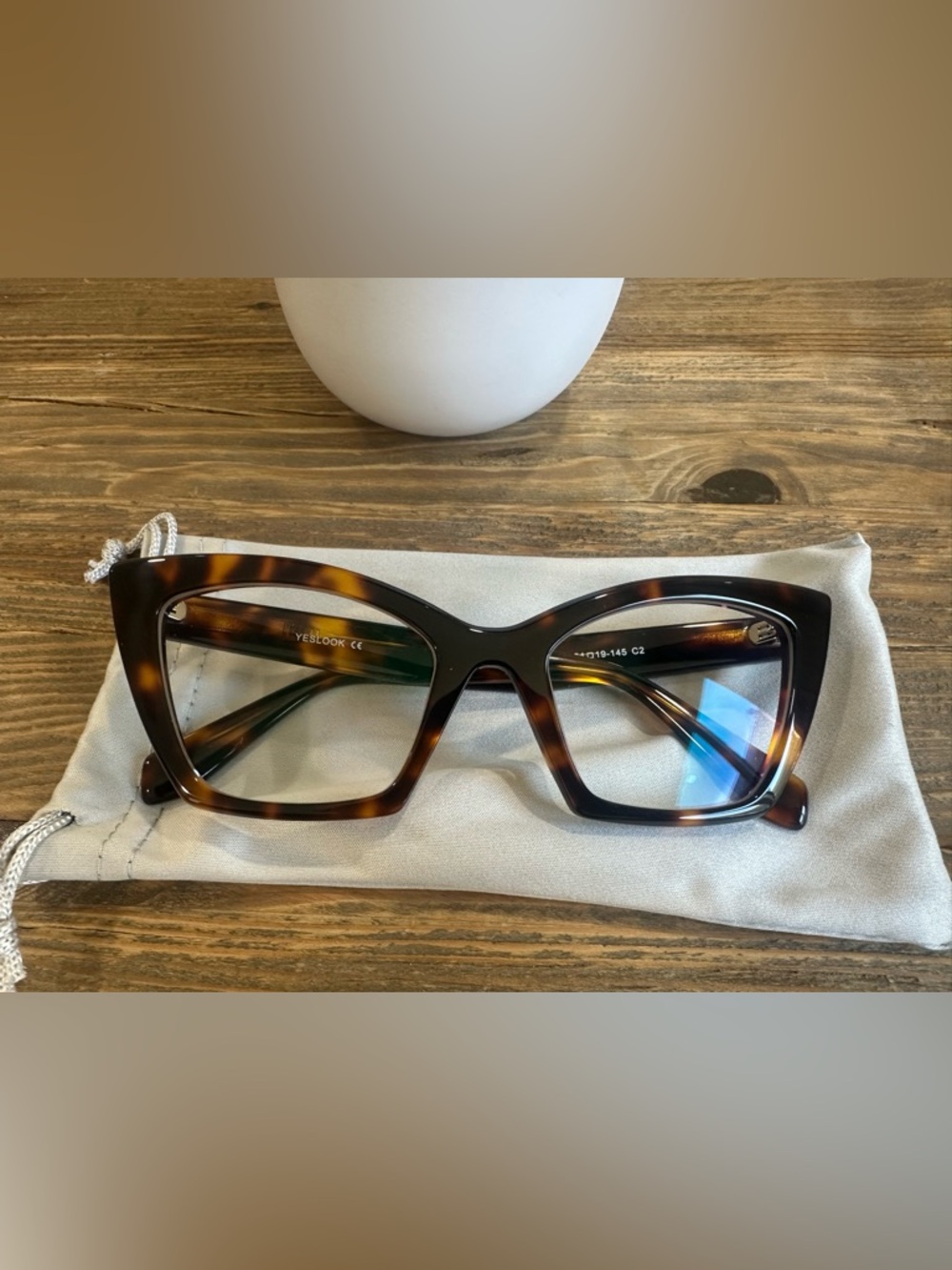 TORTOISE RETRO-VINTAGE ACETATE BUTTERFLY EYEGLASSES